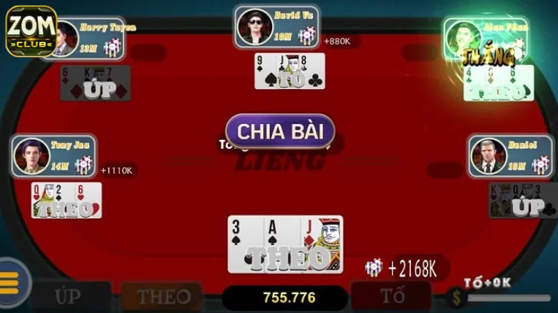 Phân tích thứ tự sắp xếp các lá bài Liêng